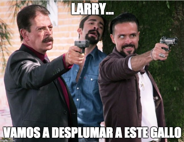 SraAcero's tweet photo. ¿Podrán Chucho y Larry acabar con el Gallo? @sergiogoyri @JosemariaTorreH @_oscarpriego @LitzyOficial @CaroMirandaOf @Michel_Duval https://t.co/D3w4z525tB