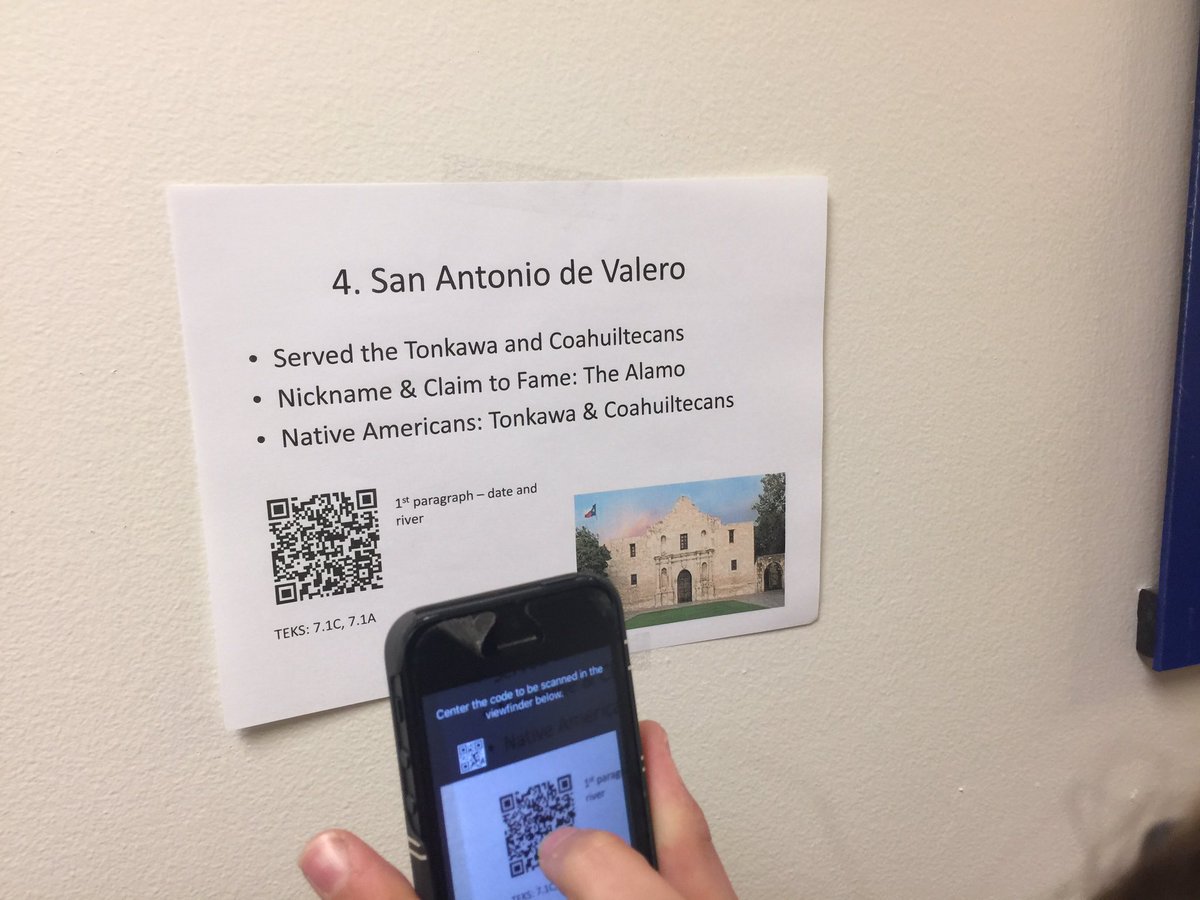 coachlawsonsms's tweet photo. Kids taking notes about the Spanish missions via QR codes! #bisdshines https://t.co/zsHiiBadcx