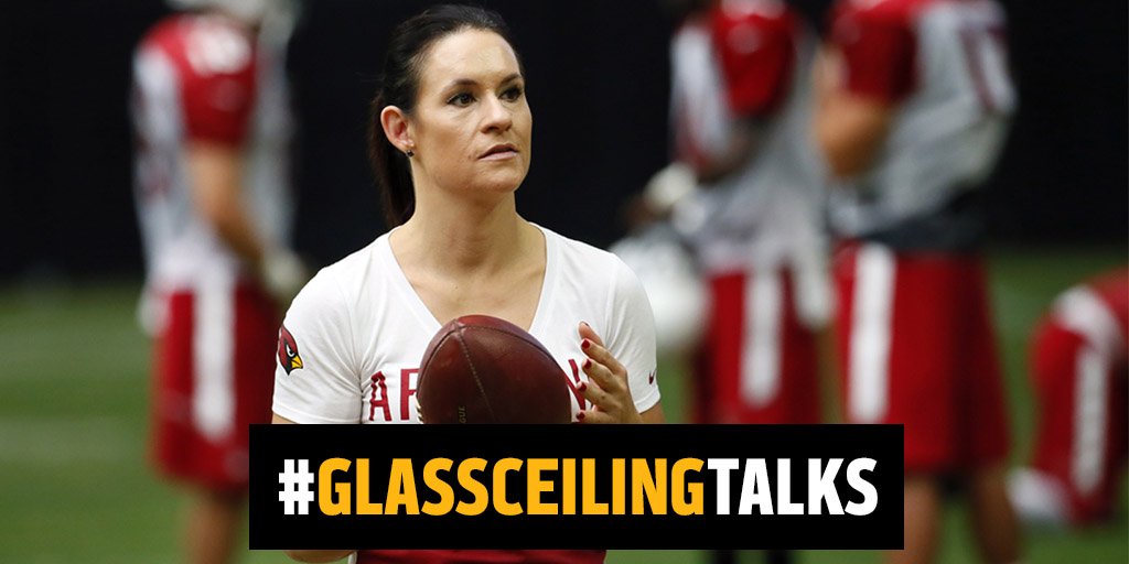 NFLCanada's tweet photo. .@JWelter47, the NFL's first female coach, is taking over @NFLCanada for a Q&amp;A at 5pm ET! Get your questions in using #GlassCeilingTalks! https://t.co/trTMkc64cH