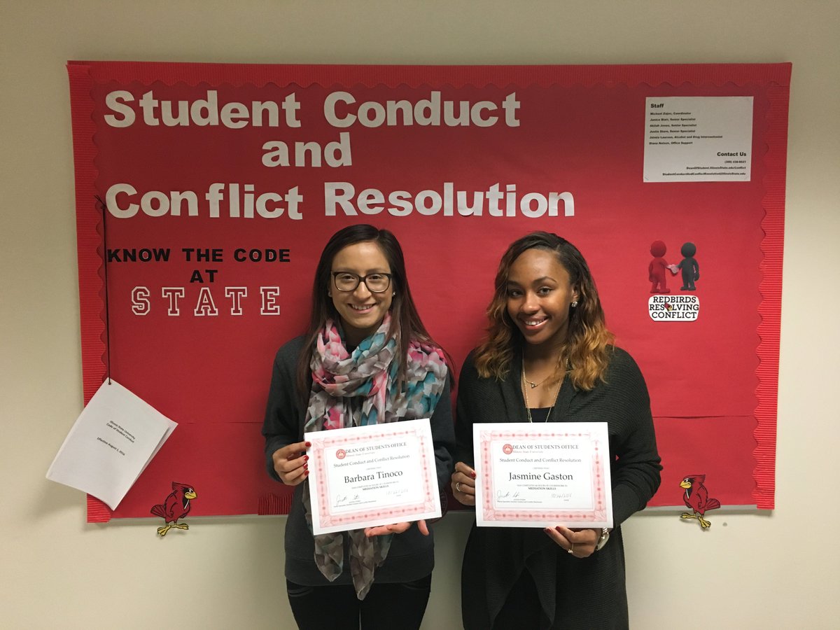 ResolveatState's tweet photo. Congrats to the 11 #IllinoisStateUniversity students completed our 40 hour #Mediation training over weeknights and weekends! #DownWithTheDoS https://t.co/5u66YB1gY3