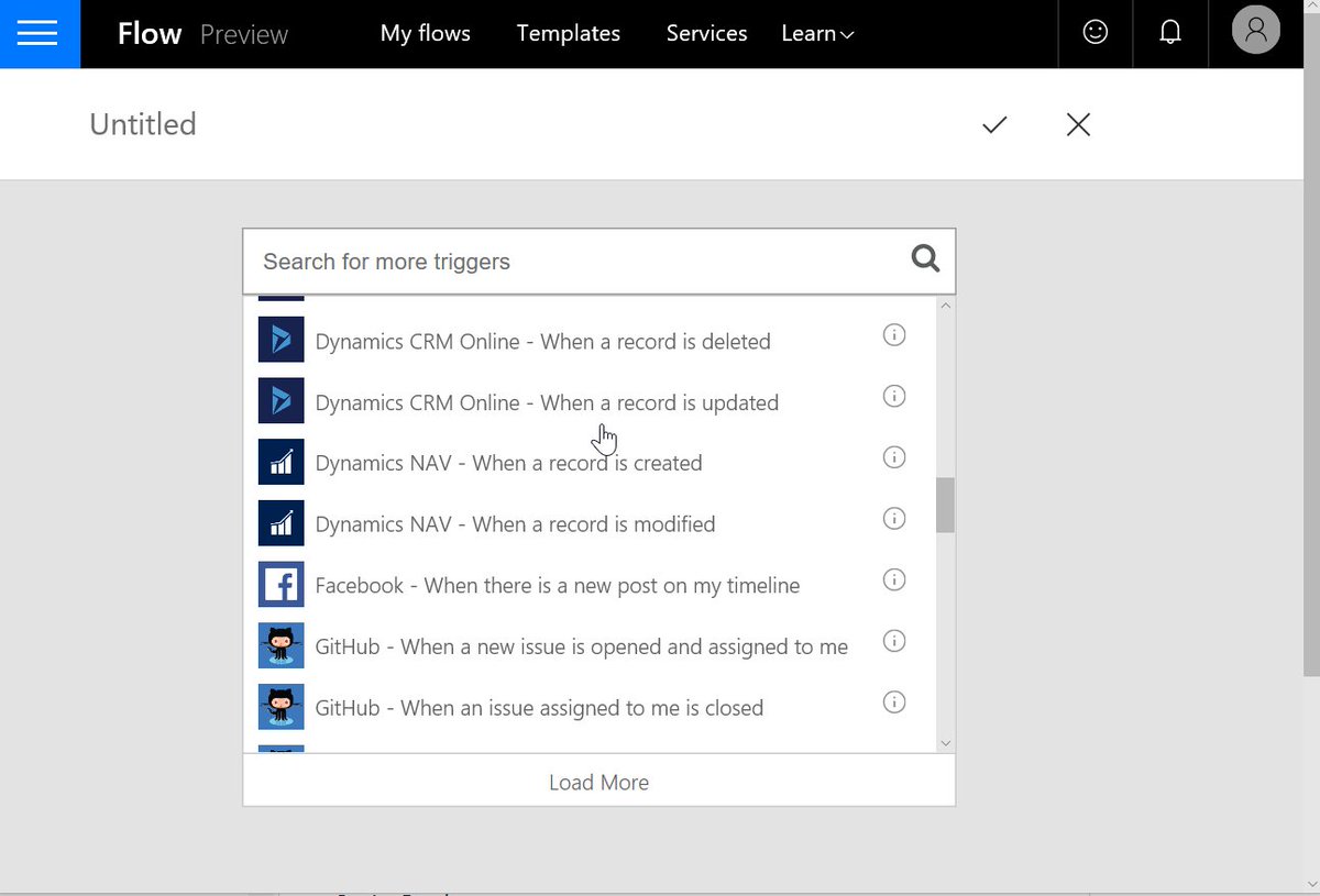 JamesCrowter's tweet photo. Just creating my first #MicrosoftFlow triggered by #MSDYNNAV, those 'can it send me an email when' questions are suddenly easy & #devfree https://t.co/eSaMd1cFtK