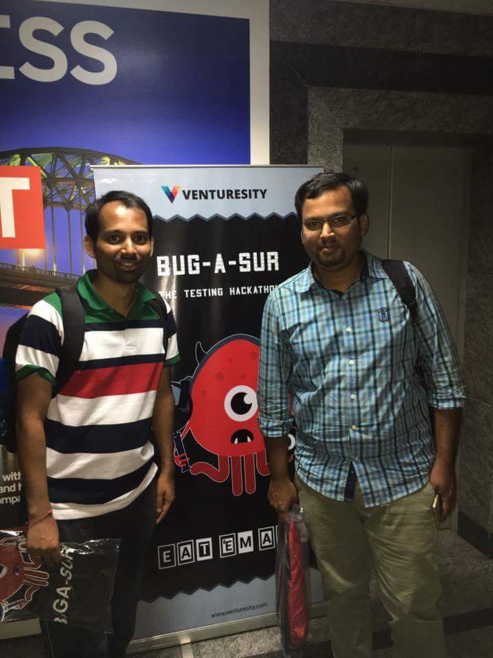 reachsoon's tweet photo. At Bug-A-Sur Bugathon with @gaurangrk @NKanvinde @ajay184f Deepa Hegde and Heena Sheikh. Amazing job! Thanks @venturesity &amp; @iamparaspundir https://t.co/wSn54EP0oa
