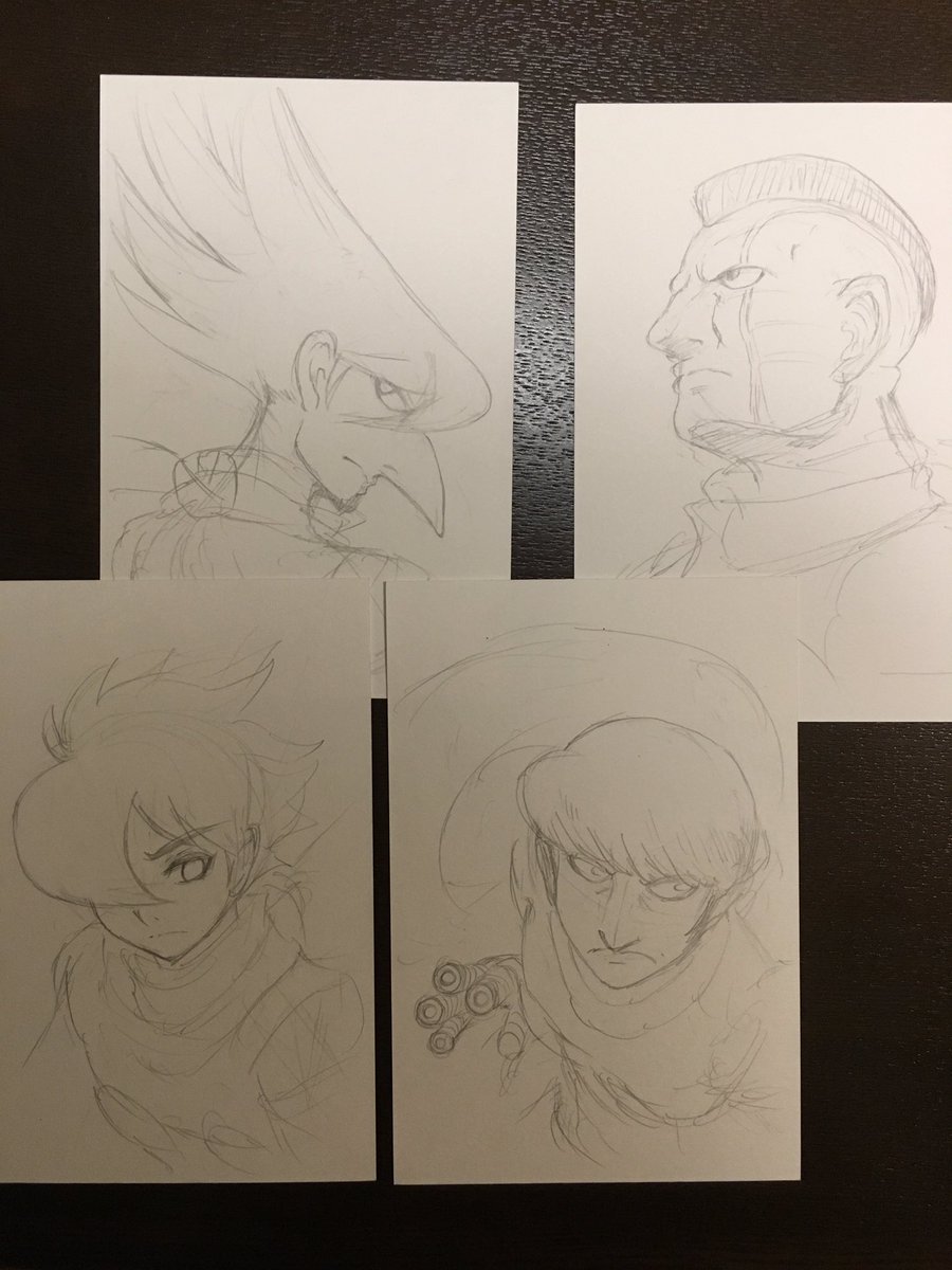 平成版サイボーグ009みて熱が再発したので描いてしまったわ!!
後日、線入れとか色とか塗ります… 