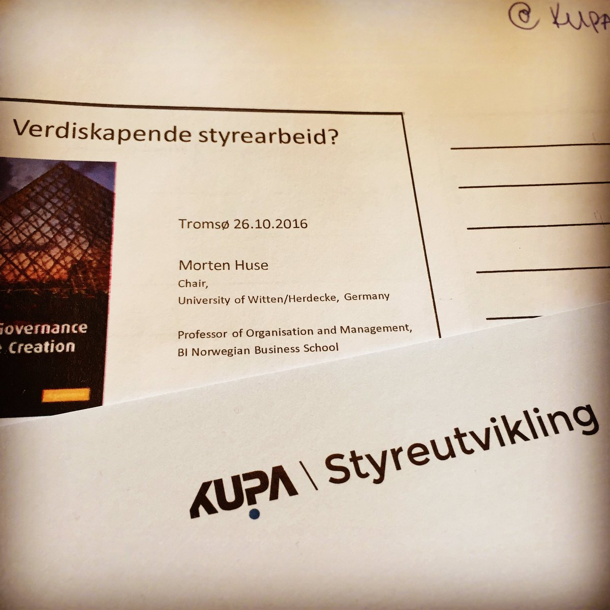Lærer verdiskapende #styrearbeid hos <a href="/KUPAnord/">KUPA</a>