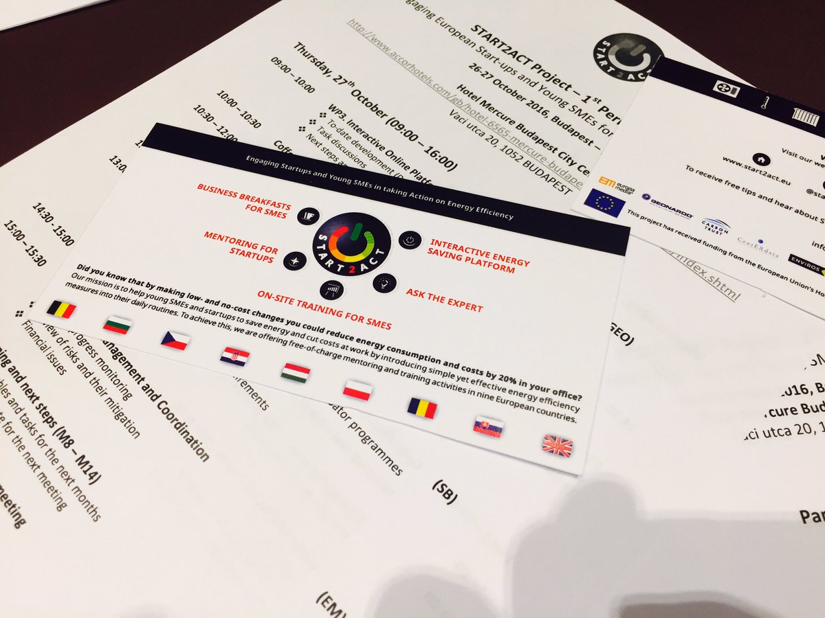 START2ACT's tweet image. Welcome to START2ACT&apos;s 1st Periodic Meeting! #H2020 #energyefficiency