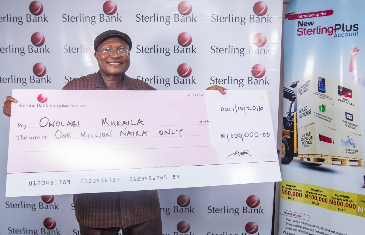 Sterling_Bankng's tweet photo. Say hello to the most recent winners of the "Sterling Plus Cash Reward Scheme" You could also be a winner with your #SterlingPlus account https://t.co/Ambke2UlYo