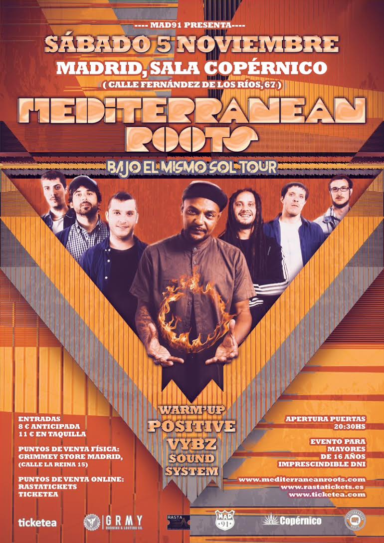 5/11 ¡<a href="/Med_Roots/">MEDITERRANEAN ROOTS</a> vuelven a #Madrid!¡Estarán en la sala de <a href="/ConciertosCoper/">Sala Copérnico Conciertos</a> presentando #BajoElMismoSol!
¡Consigue tus entradas en <a href="/ticketea/">ticketea by Eventbrite</a>!
