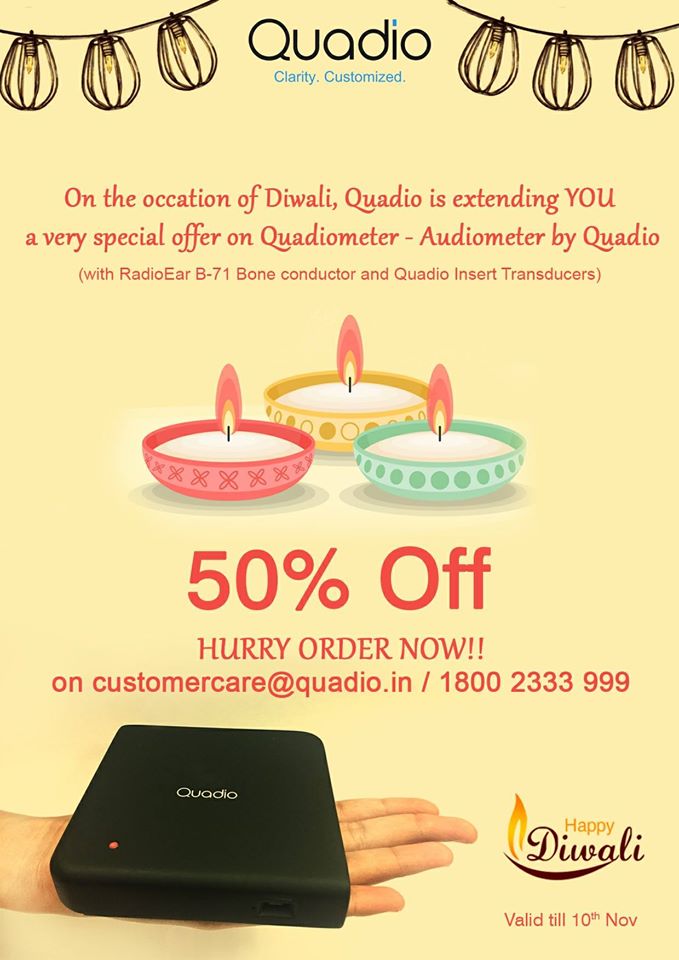 QuadioHearing's tweet photo. #offer Hurry! Place your order -customercare@quadio.in/18002333999, our representative will get in touch with you. #audiologist #audiology https://t.co/EJxP2AVueN
