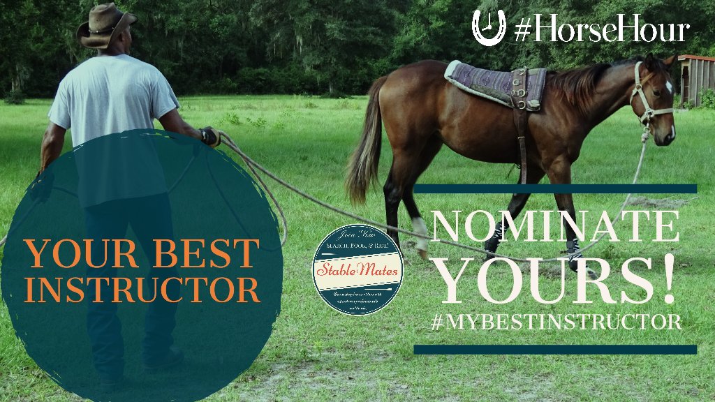 HorseHour's tweet photo. Say thanks to your instructor! Tweet your nomination with #MyBestInstructor. ยฃ50 Amazon Vouchers for the winner. HT @stable_mates #HorseHour https://t.co/dD7CTapXoP