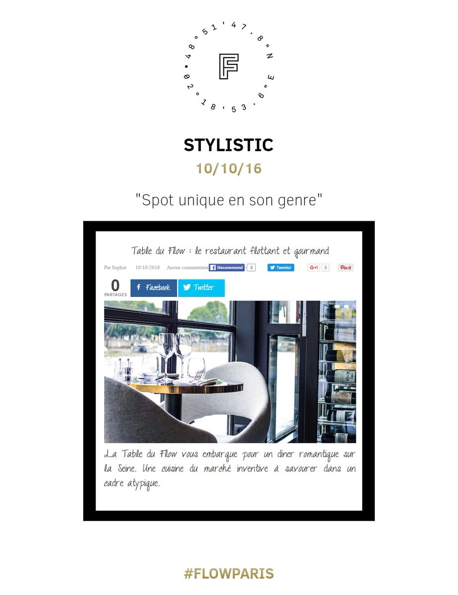 FlowParis's tweet photo. @Stylisticfr parle de #LaTableduFLOW et nous on dit #FlowLOVE <3 #Flow #Paris #FoodPorn https://t.co/FsDDl5fn1i