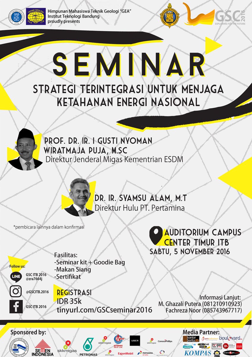 ganecapos's tweet photo. SEMINAR GSC 2016
"Strategi Terintegrasi Untuk Menjaga Ketahanan Energi Nasional"
#ExploringForTheFuture #GSC2016 https://t.co/4DDj9ZckKh