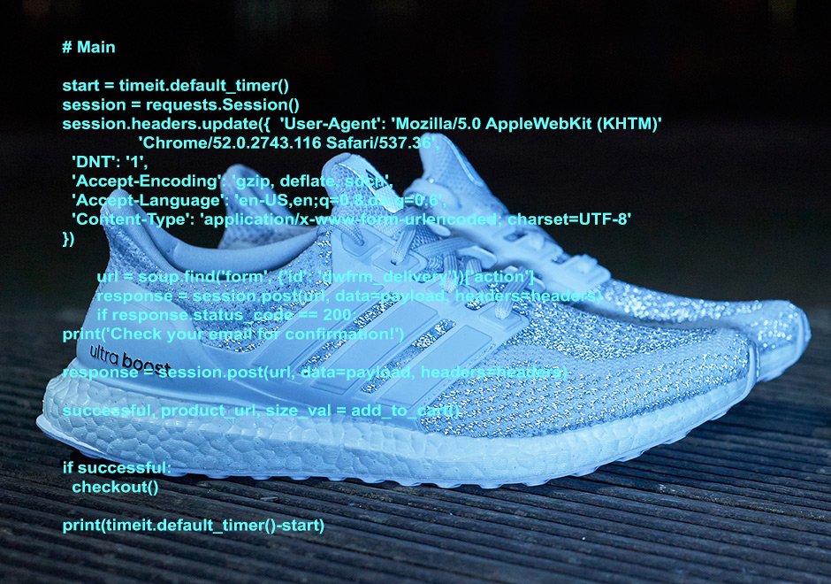 Adidas #UltraBoost Reflective with release scheduled for today. Make your bot on the Cooking Labs.