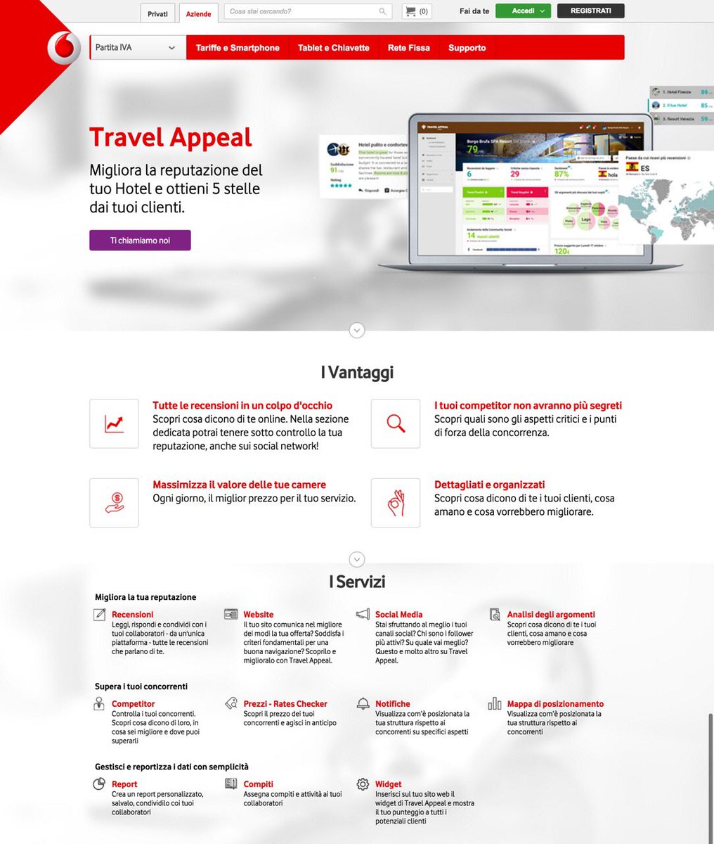 mkl's tweet photo. Parte la collaborazione tra @travelappeal e @VodafoneIT con un prodotto per le piccole strutture ricettive! #daje
https://t.co/0XsIbkFSu4 https://t.co/TrP2b7bESf