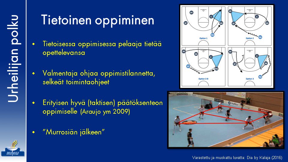 OlympicTeamFI's tweet photo. Tiedostamaton oppinen vrt. tietoinen oppiminen, Tomi Vänttinen @KIHUFinland #pelaajanpolku https://t.co/pu6RWBfKkJ