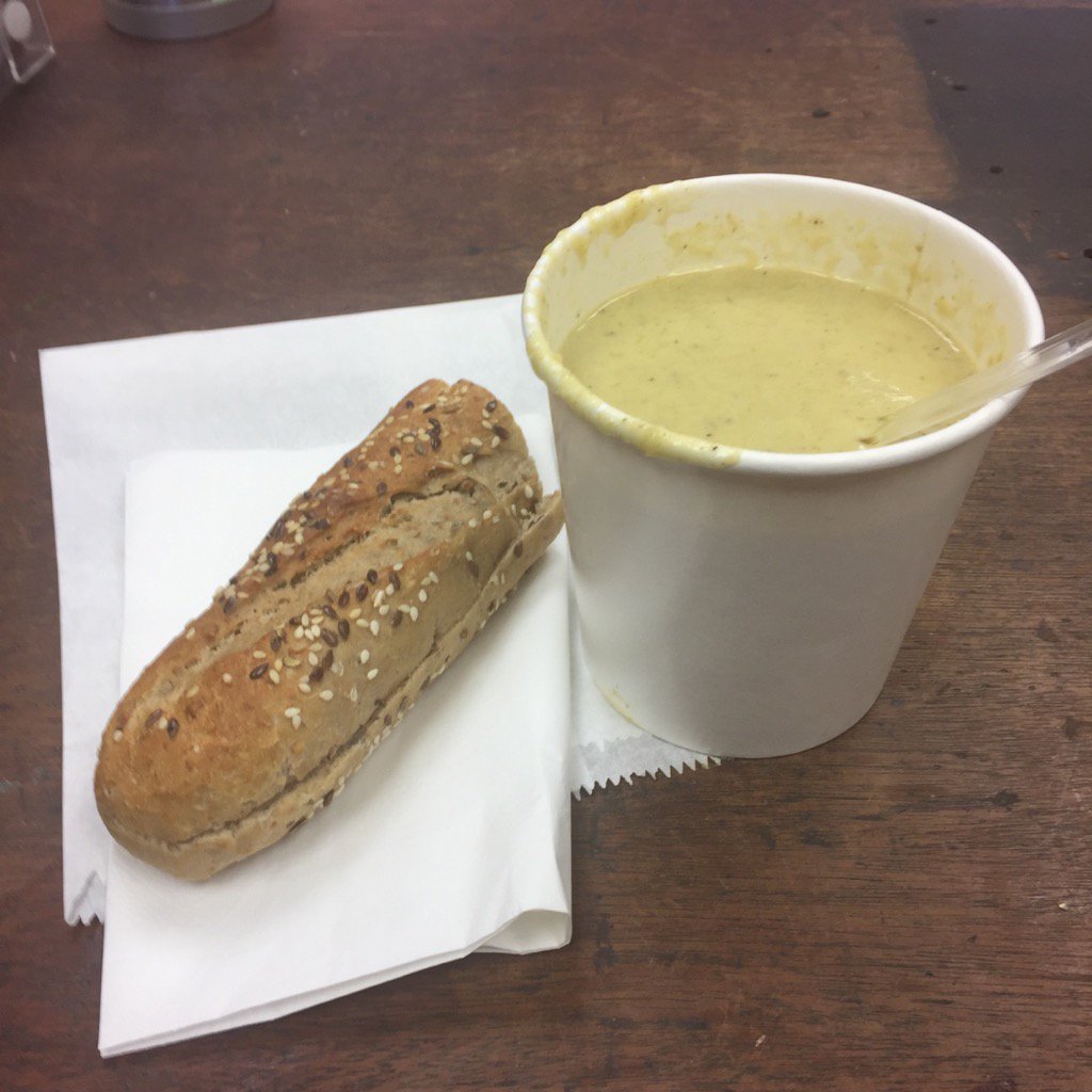 I can recommend the leek and potato soup from <a href="/cotsbaguettes/">Cotswold baguettes</a> delicious