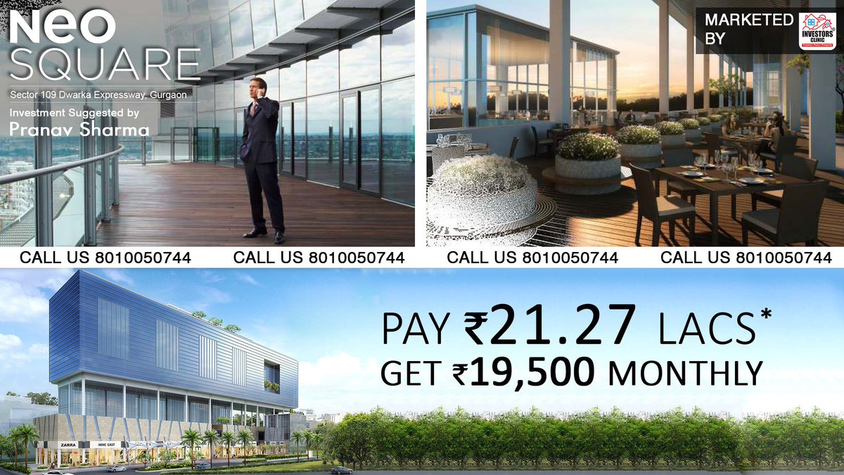 icdirpranav's tweet photo. Neo Square : A space that gives business and leisure a whole new perspective.
#NeoSquare #Property #Realestate https://t.co/TIokewKjD7