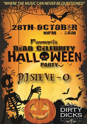 eliteartistsuk's tweet photo. DJ Steve-O &amp; the Anonymous DJs bring the #halloween fun to @DirtyDicks this #fridaynight - click the info link: https://t.co/DrH7Gxwnqj https://t.co/kmuKXpPYHD