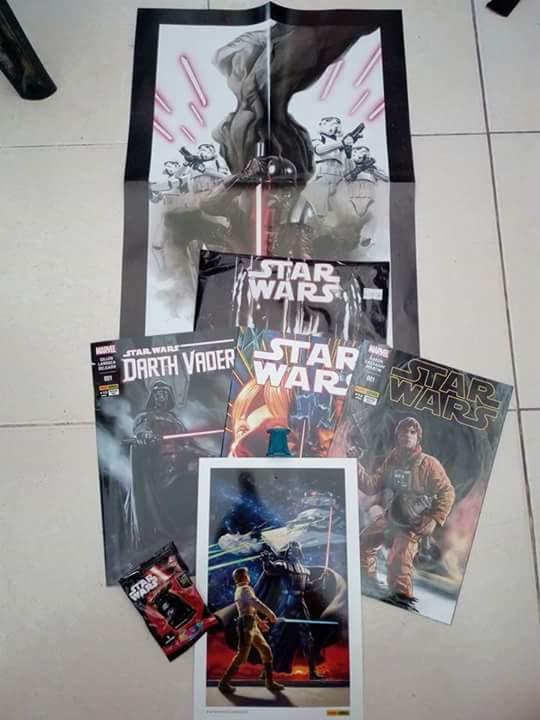RiCachoua_Vader's tweet photo. Contenido de los paquetes sorpresa de @PaniniComicsMx segun reportaron fanáticos en Facebook. Litografías, posters con líneas temporales... https://t.co/EmlSTm1fuq