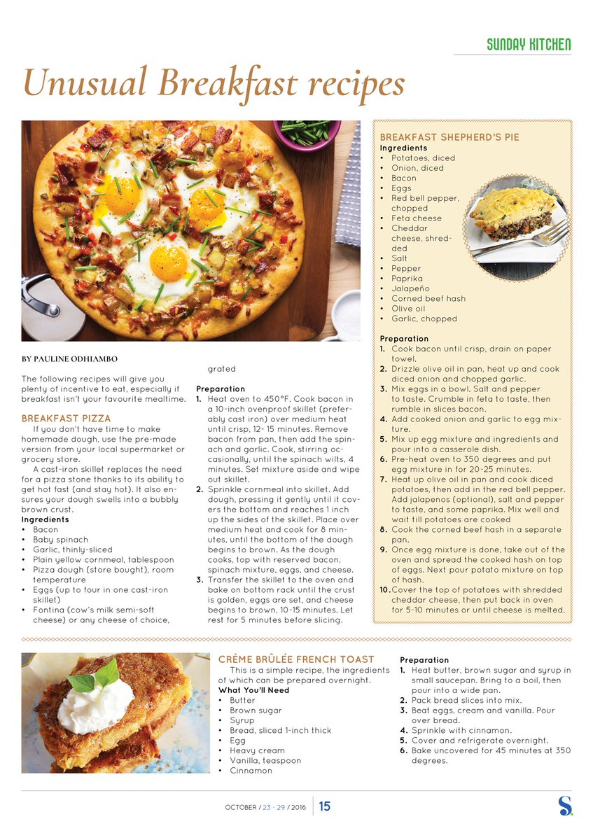 TheSundayKe's tweet photo. Our Sunday Kitchen brings you unusual breakfast recipes...Check them out https://t.co/eLtDwAznzH