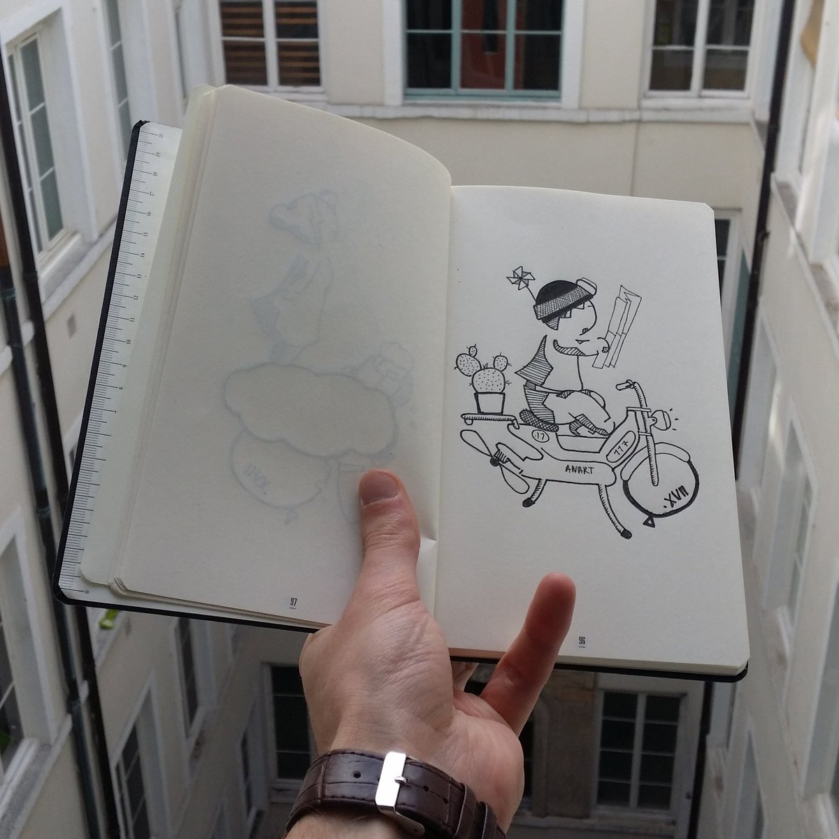 Benouat's tweet image. Même que c'est un cul de sac 😞🔭 #Inktober2016 #Byzancerie #LePapierFaitDeLaResistance #Draw