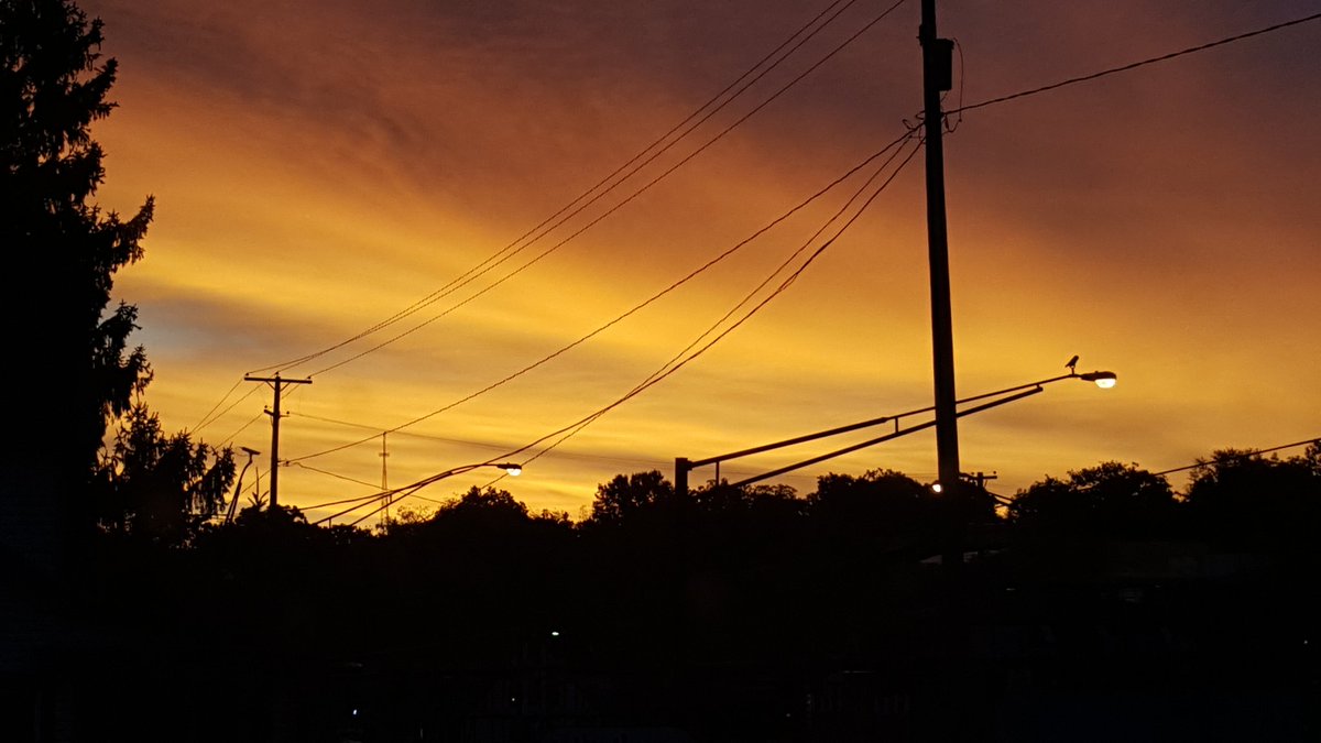 jamielynn0709's tweet photo. @holliesmiles @wkyc golden sky over Kent this morning #weatheroutyourwindow https://t.co/KBTcmrEsFn