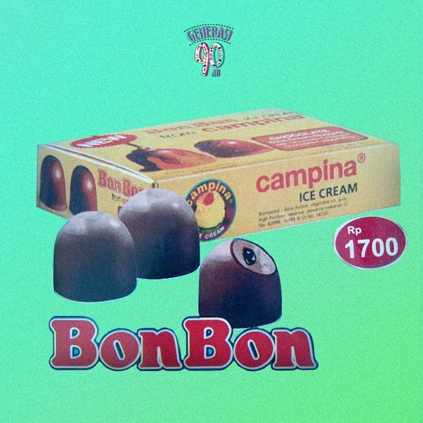 Yang jajan, yang jajan. Bon bon, es krim mini rasa vanila &amp; cokelat dari Campina. #G90AN