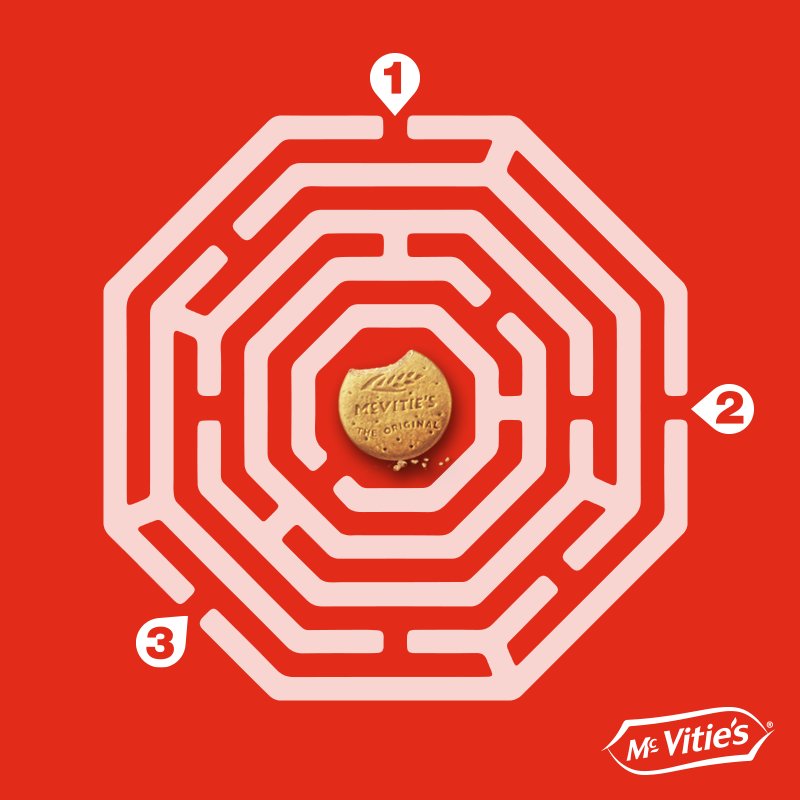 Notre garde meurt d'envie de croquer dans ce sablé Mc Vities ! Pour l'atteindre, il a besoin de votre aide pour trouver le bon chemin.