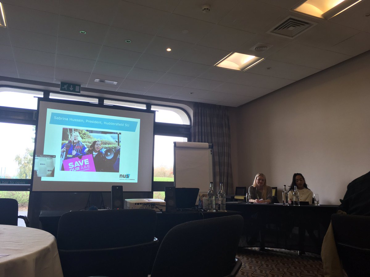 SolentWelfare's tweet photo. Hearing from @SabrinaHudSU about A&E closures and how students got involved! #HandOffHRI #nuszones https://t.co/OEGwle9yQE