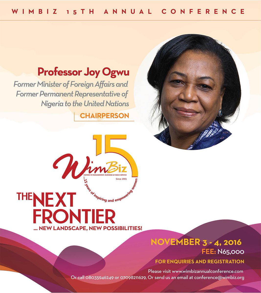 Wimbiz's tweet photo. Meet #WIMBIZConference Chairperson, Prof Joy Ogwu, Former Minister of Foreign Affairs &amp; Former Permanent Representative of Nigeria to the UN https://t.co/rNJAiKjwyK