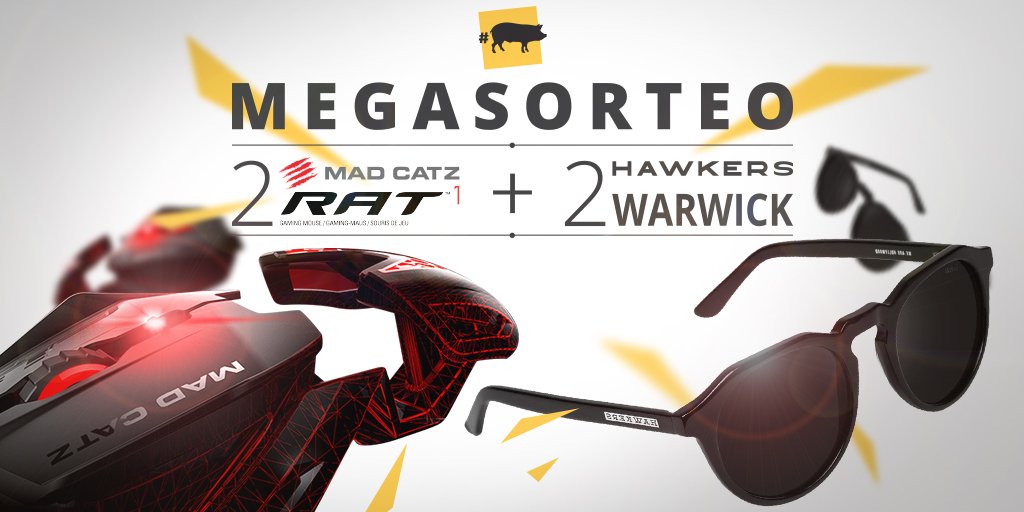 ¡SORTEO DE LA MANO DE <a href="/MadCatzEs/">MAD CATZ España</a> Y <a href="/HawkersCo/">HAWKERS CO.</a>!
ℹSeguir a <a href="/MadCatzEs/">MAD CATZ España</a> 
ℹSeguir a <a href="/HawkersCo/">HAWKERS CO.</a> 
ℹRT este tweet.

¡GANADORES LUNES 31 DE OCTUBRE!
