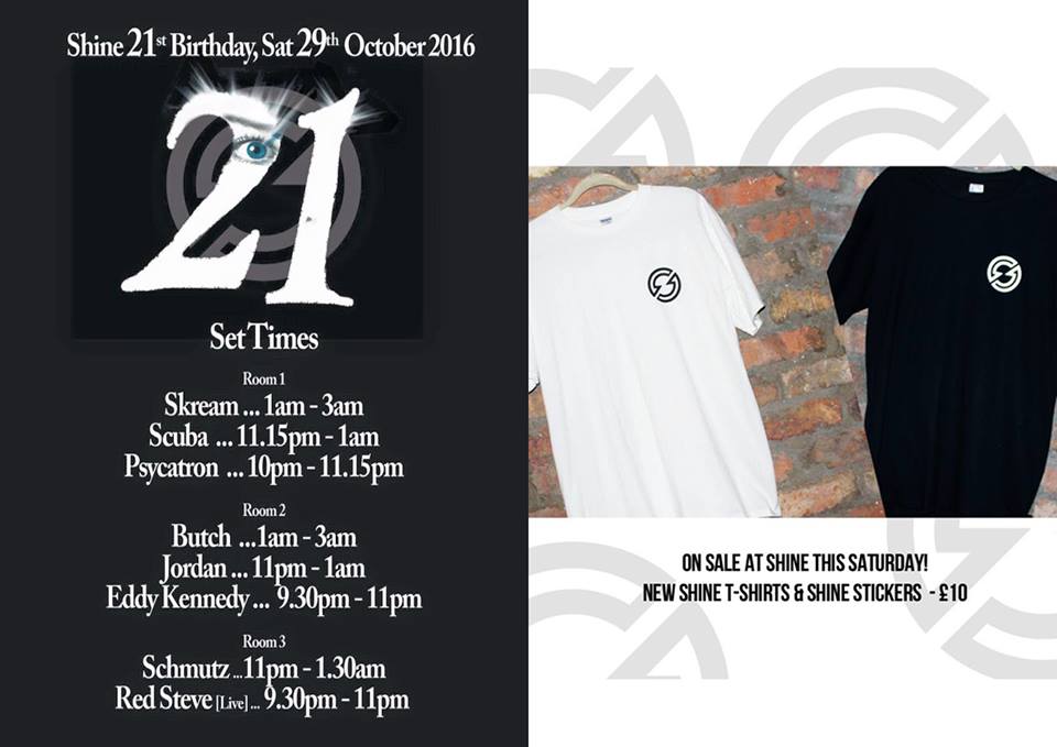🔘🔘 SHINE 21ST BIRTHDAY TICKET UPDATE 🔘🔘
Last remaining tickets for this Saturday are available at <a href="/KatysBar/">Katy's Bar</a>, dv8 Belfast CC &amp; <a href="/mandelahall/">Mandela Hall, Belfast</a>!