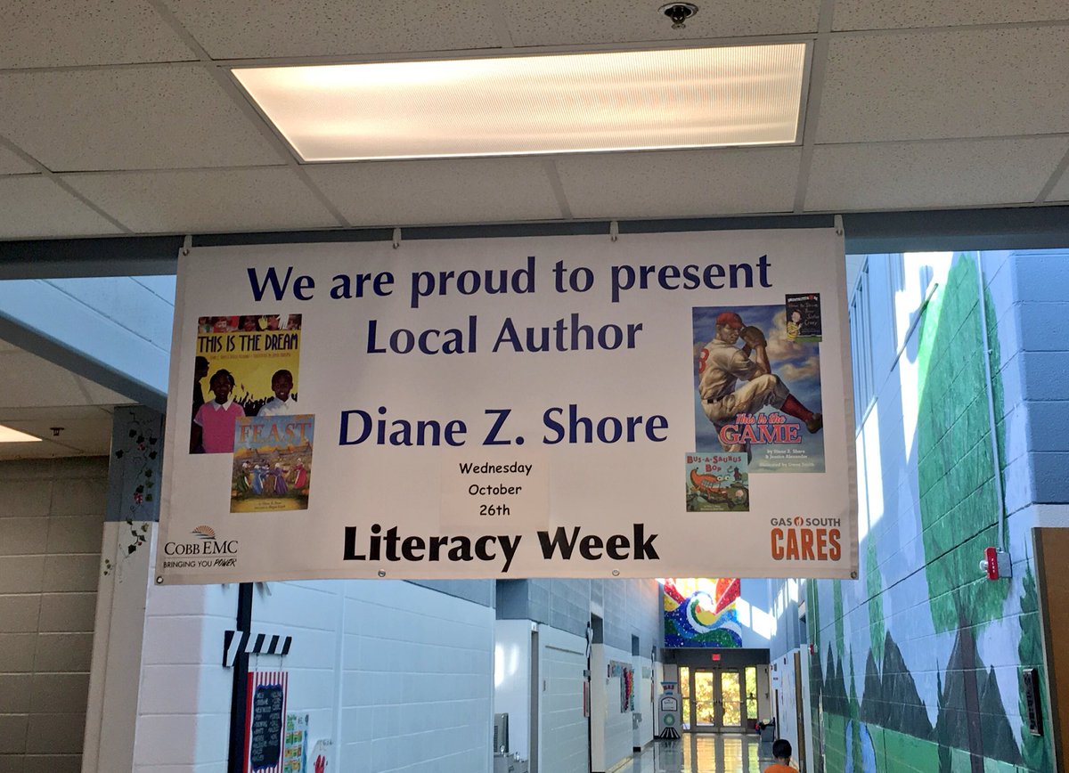 CobbEMCEdu's tweet photo. Diane Shore is celebrating #LitWeek16 with second grade students at @KennesawElem https://t.co/FRuomRfee8