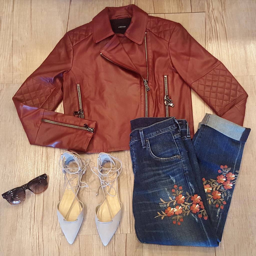 sandpiper embroidered jeans