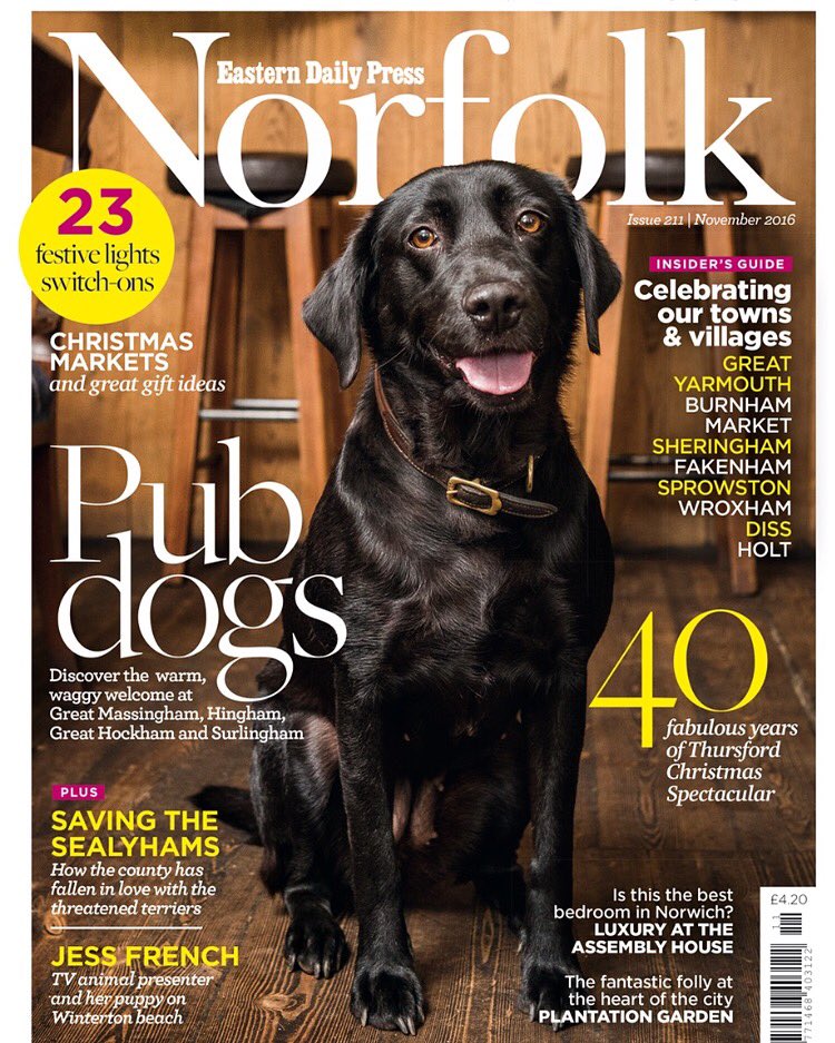 Doris is famous! Front page of EDP magazine ! #pubdog #dogfriendlypubs #norfolkpubs #proudparent