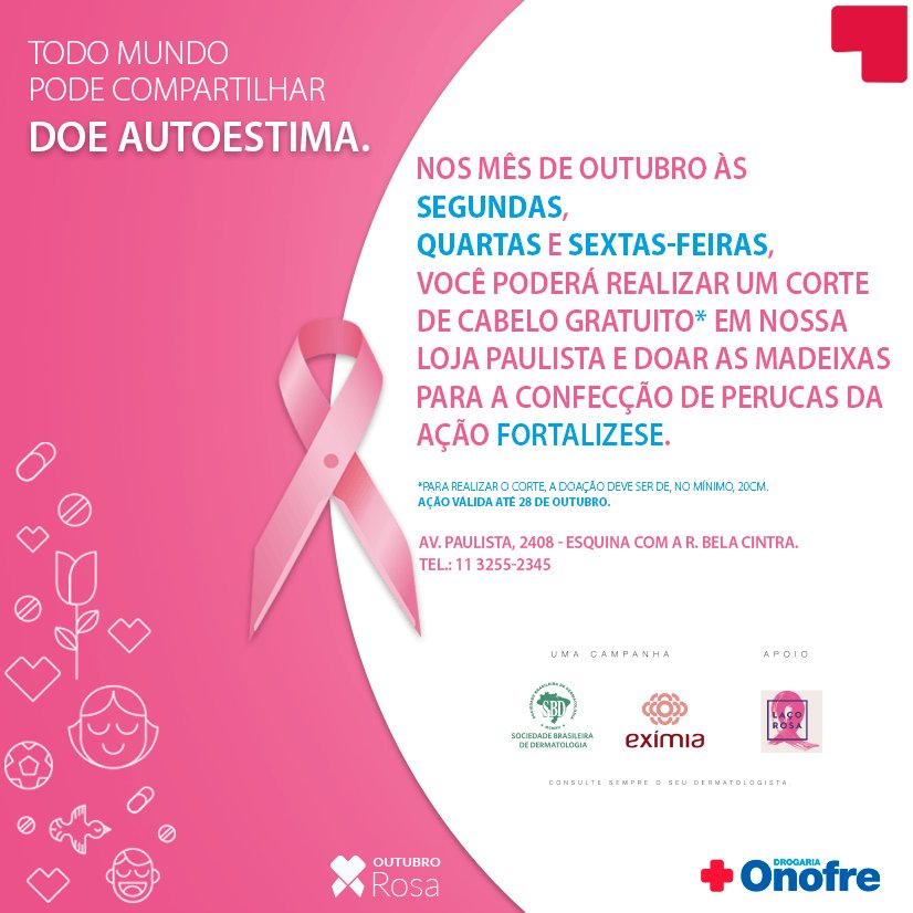 ItBeautyBlog's tweet photo. Drogaria Onofre oferece corte de cabelo gratuito durante Outubro Rosa https://t.co/4bHotOz7KC https://t.co/Im7x11MOVS