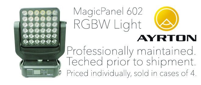 gearsource's tweet photo. These lights are a deal! #Ayrton MagicPanel 602 LED RGBW #AutomatedLight. Click here to see the details > (https://t.co/AQDPchf4Ex) https://t.co/eA7nJ7KQAC