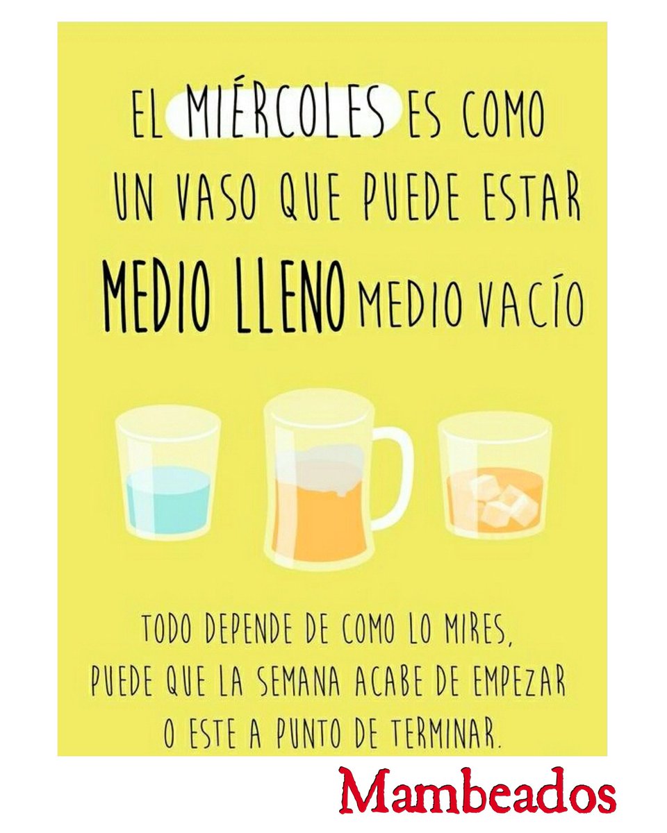 mambeadosok's tweet photo. La semana se hace larga!

YA ES MIERCOLES! #vasomediollenosiempre

#arribamambeados https://t.co/vaiGMSZy0y