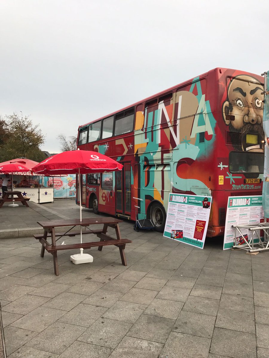 <a href="/BobSlayer/">Bob Slayer BlundaBus</a> and his <a href="/bblundabus/">Bobs BlundaBus</a> come to town this evening for the #vodafonecomedycarnival to play Hipster Bingo and Never Mind The Bus Stops