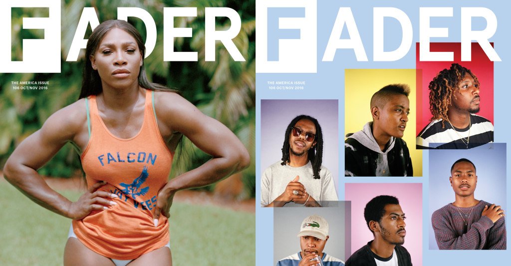 thefader's tweet photo. The #FADERAMERICA @BitTorrent bundle includes the entire issue, plus a video interview with @serenawilliams.
https://t.co/T20H56Gi39 https://t.co/aP1Pe5ekRa