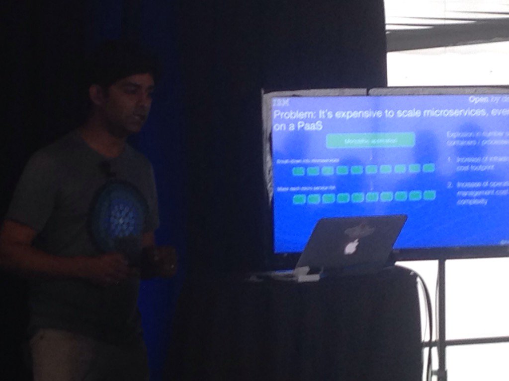 ITDoVe's tweet photo. @AnimeshSingh at Openstack Barcelona 2016... Talking about OpenWhisk https://t.co/hMw0rQnmQY