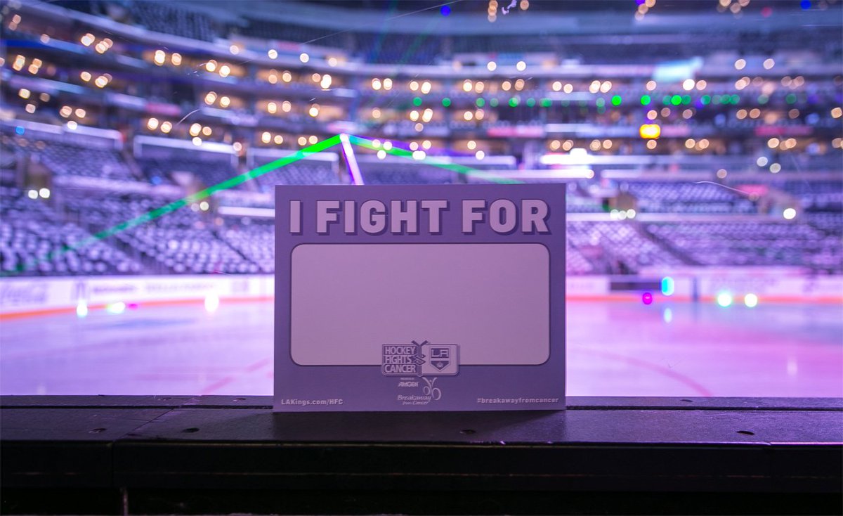 The @LAKings and fans raised awareness for #HockeyFightsCancer last night. Learn more: hockeyfightscancer.com https://t.co/0INm9z2afI