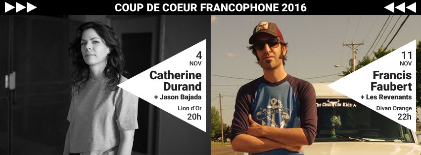 Nos artistes <a href="/catdurand/">Catherine Durand</a> et <a href="/FrancisFaubert/">Francis Faubert</a> à la prochaine édition du @coupdecoeurF Yeah!! :-)