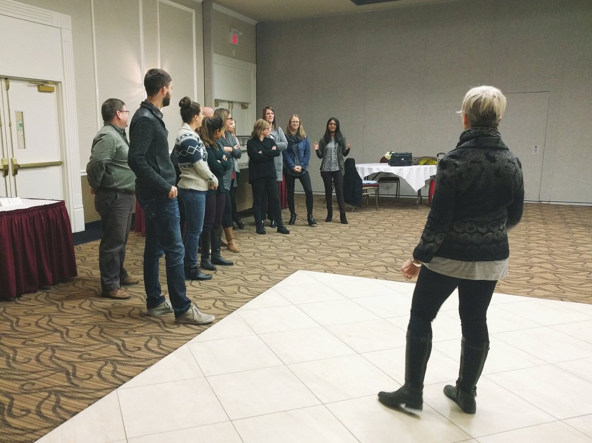 capacitycanada's tweet image. Evaluation is everywhere. Cathy relates Likert Scales to a school activity: "Line up based on how much you like winter." #ccevents #evalu