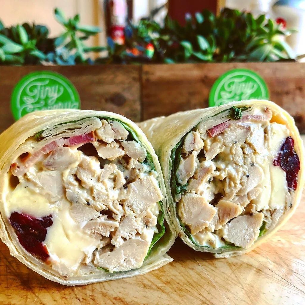 tinygrocery's tweet photo. Make lunch great again with our Bacon, brie, cranberry, grilled chicken &amp; honey dijonnaise… https://t.co/6k31aB4lS9 https://t.co/UjAKFFzOCH