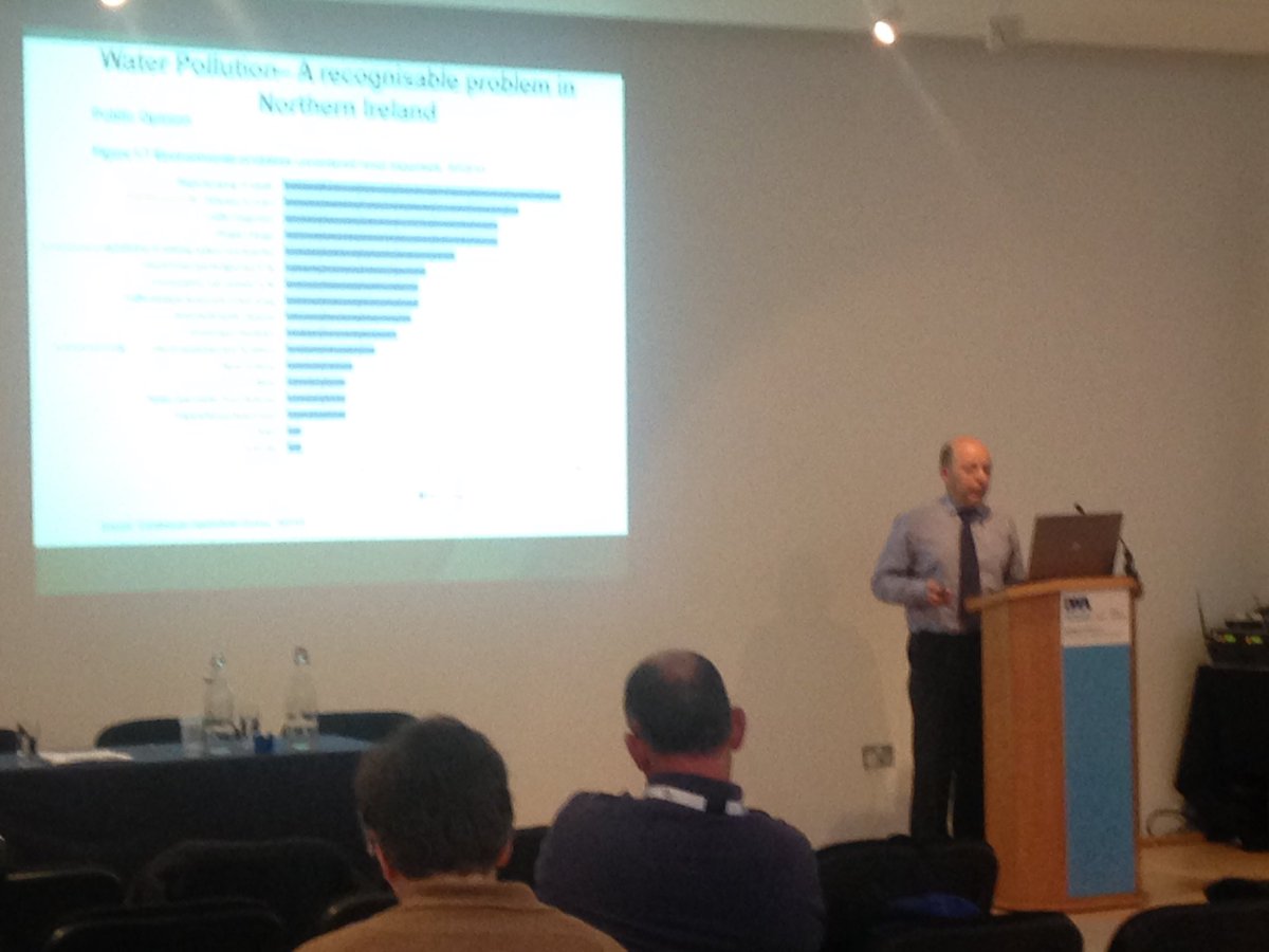 DCUWater's tweet photo. "63% of Water bodies in NI not at good water status" - Dave Foster #DPCM2016 https://t.co/Vu7teo1xaD