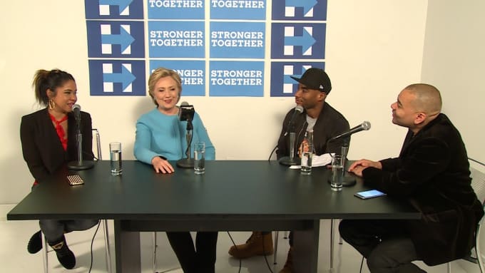 Complex's tweet photo. Hillary Clinton talks Trump, Jay Z, and the meaning of "deadass" on 'The Breakfast Club.' https://t.co/hLyFQbURfs https://t.co/0Wl8BlExTP