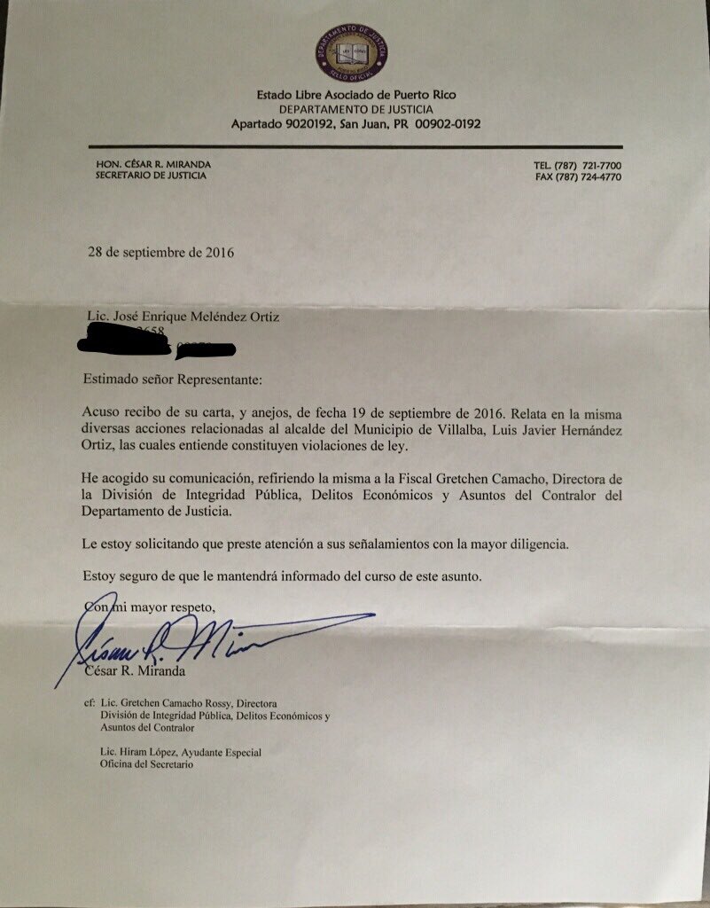 GuilloIrizarry's tweet photo. @cucusahernandez están investigando al alcalde de Villalba https://t.co/bot34fFpNd