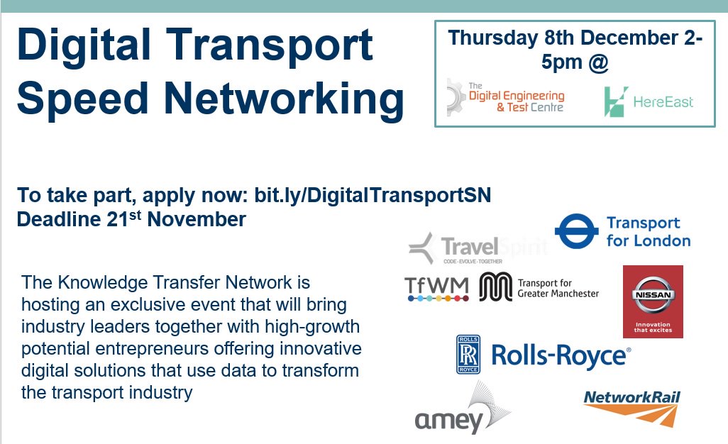 detc_uk's tweet photo. Apply by 21st Nov to pitch your #digital #tech solution to major #transport organisations @KTNUK https://t.co/ggeSqIawyU #TransportSN https://t.co/7exIN9mNSd