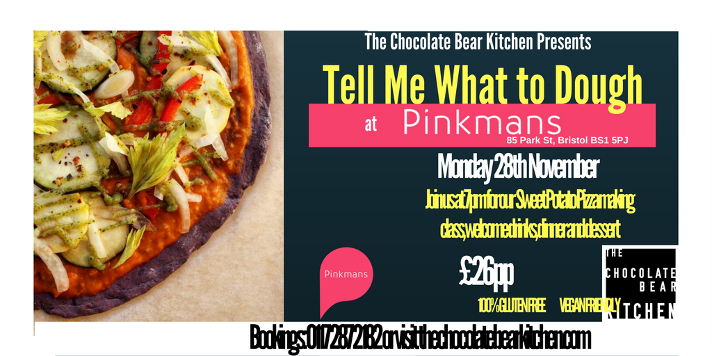 jamesGthechef's tweet photo. doughn't miss out on this one! sweet potato pizza making class at @pinkmansbakery, book now: https://t.co/Bj8OS95MIW #inclusiveeating https://t.co/AJmKgRYbvs