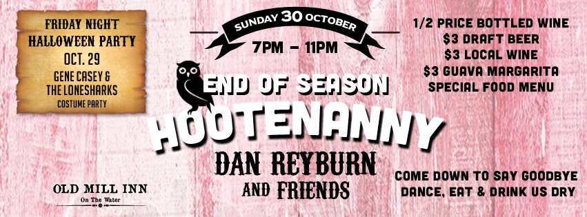 $3 Beer &amp; Wine - Baseball, Halloween &amp; a Hootenanny - This weekend is packed with Fun at <a href="/oldmillinn/">Old Mill Inn</a> oldmillinnmattituck.com/events/ #northfork